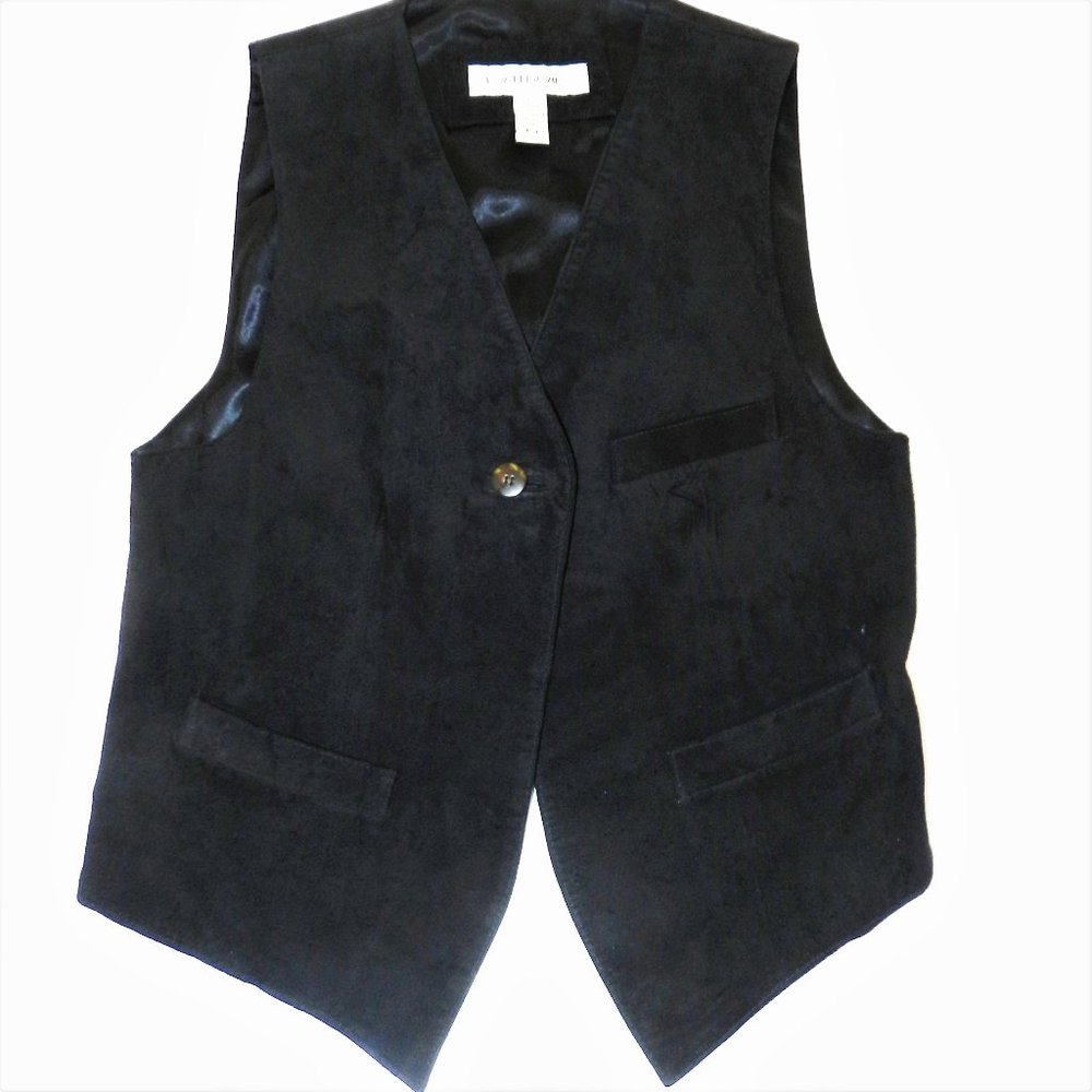 Vintage Evan Davies one Button Leather Vest
